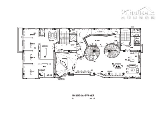 五楼展厅——绿意未来  福田电器产品接待中心平面图