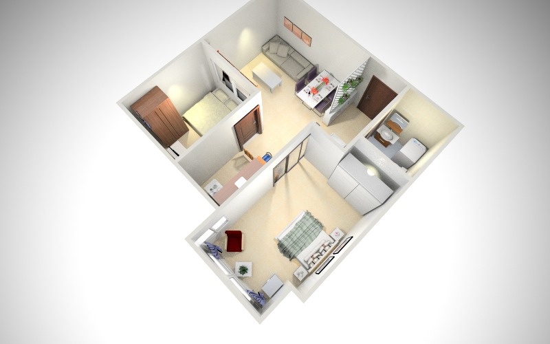 70平米小户型客厅,室内,厨房,卫生间等装修效果图大全