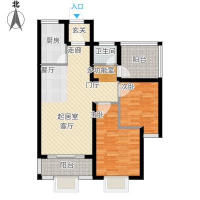 00㎡1#02,06单元约78平米三居室e1户型图户型3室2厅1卫