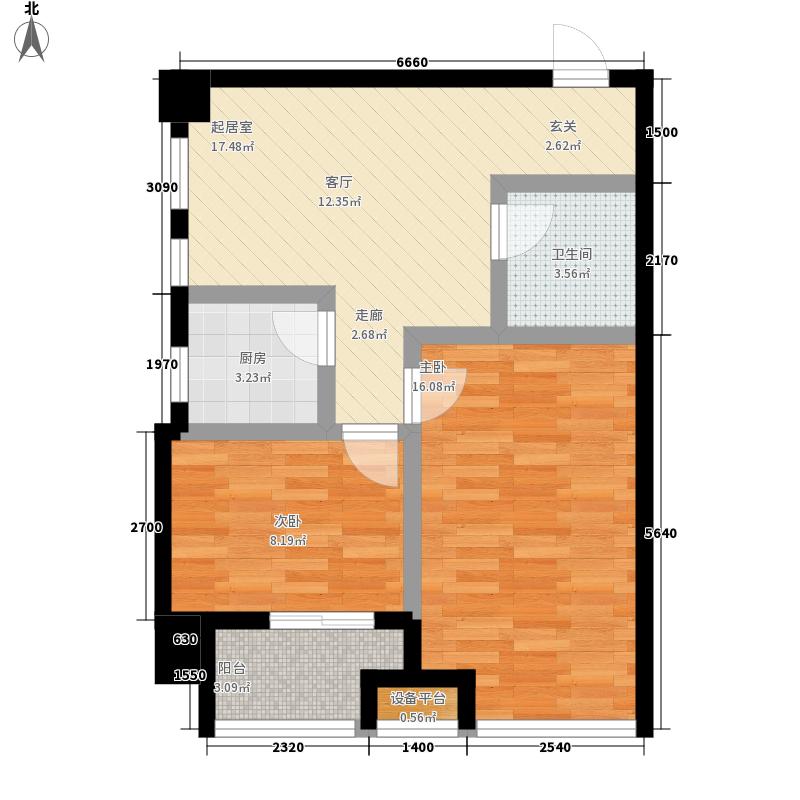 49㎡安然辰龙公寓户型图两室一厅62.