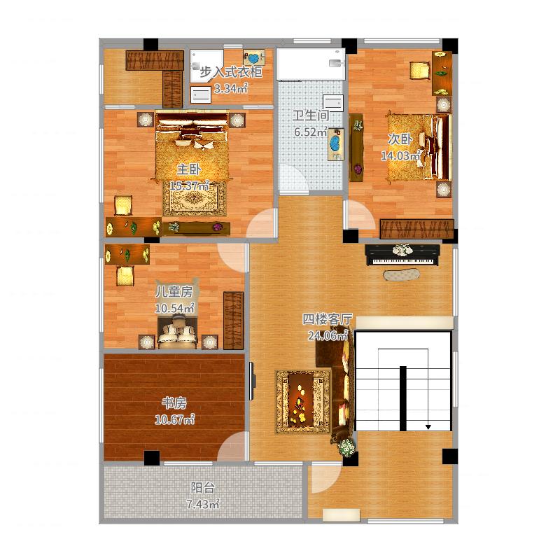 房屋格局设计图及效果图大全85平方房屋格局设计图图片5