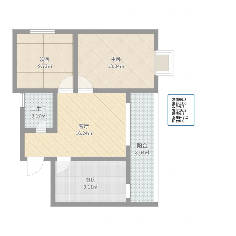 80平方三室一厅|80平米两室一厅简装图|80平米两室两厅户型图