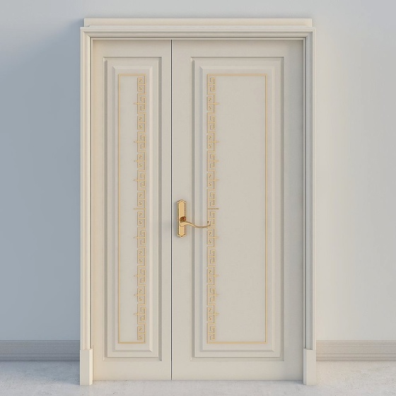 Minimalist New Chinese Exterior Doors,Wood color