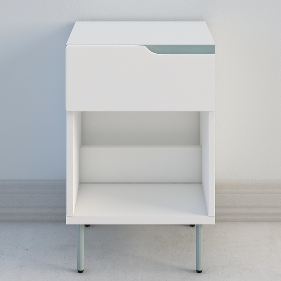 Transitional Modern Nightstands,Gray,1m or less
